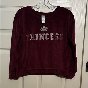 The Children's Place Maroon Velvet‎ Top